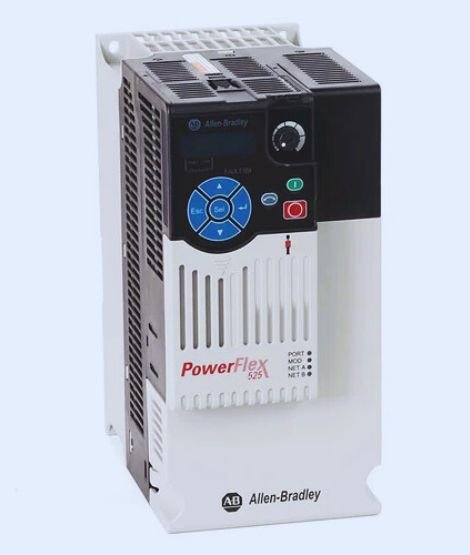Side view of the PowerFlex VFD showing connection ports